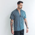 CASUAL SHIRT | double navy stripes
